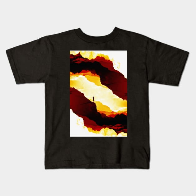 Red Isolation Kids T-Shirt by StoianHitrov